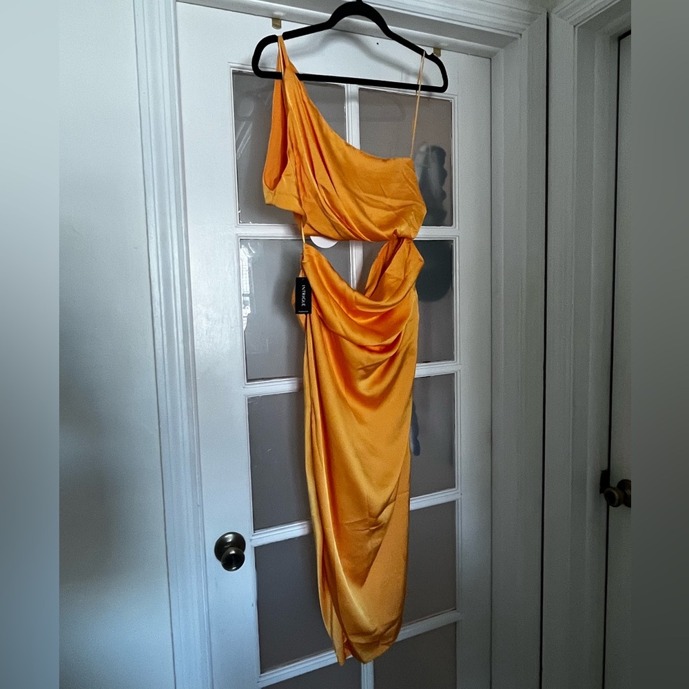 Orange One Shoulder Dress